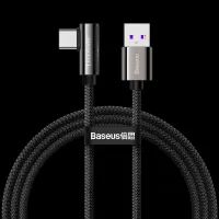 Baseus 66W USB to USB-C Elbow Cable QC3.0 Fast Charging Data Transmission Cord Line 1m/2m long For Samsung Galaxy Note 2