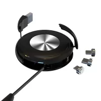 Bakeey XJ5A 3 in 1 Storage Retractable Stretch Magnetic Charging Cable with Type-C / Micro USB / for Lightning Magnetic