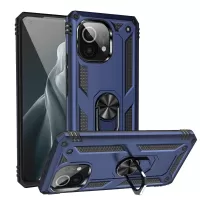 Bakeey for Xiaomi Mi 11 Case Armor Bumpers Shockproof Magnetic with 360 Rotation Finger Ring Holder Stand PC Protective