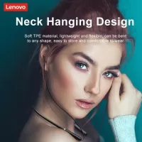 Lenovo XE66 Wireless Bluetooth 5.0 Headphones Neckband Outdoor Sport Headset Dual Moving Coil Neck Hanging Music Earphone Magnetic Suction IPX5 Waterproof Hands-free with Microphone