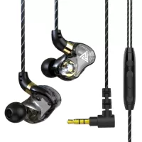 QKZ SK7 3.5mm Wired Headphones In-ear Earbuds Super Bass Music Earphone Sports Headset with Microphone