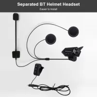 Motorcycle Helmet Headset Motorbike Wireless Bluetooth 5.0 Headphones with Microphone Supports Automatic Answering Motor Helmet Earphone