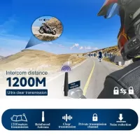 EJEAS V6 Pro Motorcycle Helmet BT Intercom Headphone Real-Time BT Intercom Full Duplex Talking ESP Noise Reduction 2PCS