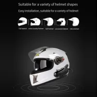 Motorcycle BT Intercom Helmet BT Headset with 3 Colored Skins