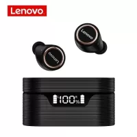 Lenovo LP12 Wireless Headphones BT 5.0 Wireless In-ear Sports Earbuds with MIC&DSP Noise Reduction LED Power Display Black