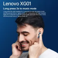 Lenovo XG01 Earphones Wireless Bluetooth 5.0 Headphone Gaming Headsets HiFi Sound Built-in Mic Earbuds with LED Light