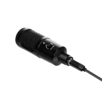 Professional Studio Microphone USB Metal Condenser Recording Microphone with Cardioid Studio Recording Mic for PC Laptop Black