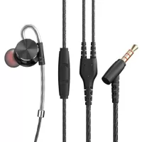 QKZ DM10 3.5mm In-ear Headphone Bass Subwoofer Metal Wired Earphone Magnetic Suction Line Control with Microphone Sports Headsets Earphones
