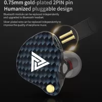 QKZ VK4 3.5mm Wired Headphones In-ear Sports Headset Moving Coil Music Earphones In-line Control with Mic Detachable Replaced Cable