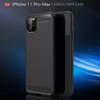 TPU Carbon Fiber Phone Protective Case Non-slip Anti Fingerprints Anti Scratch Phone Case Protection Shell Compatible with iPhone 11 Pro Max