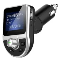 Dual USB Car Charger & Bluetooth FM Transmitter BT39 - Black