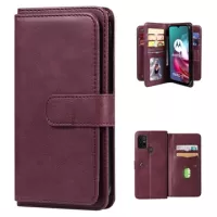 Multi-Card Slot Motorola Moto G10/Moto G30 Wallet Case - Wine Red