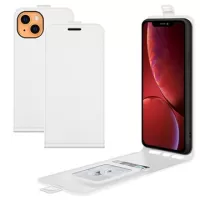 iPhone 13 Vertical Flip Case with Card Holder - White