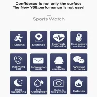 Y68 1.3-inch Fitness Tracker Smart Watch Sports Bracelet