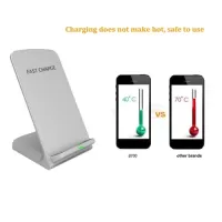 10W QI Fast Wireless Charger Power Cellphone Bracket Phone Holder Stand White