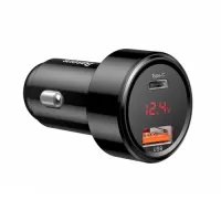 Baseus 45W Car Charger 6A USB C Car Charger w/Fast Charge Technology & Dual Ports PD & QC 4.0 3.0 Car Adapter PPS Compatible w/iPhone/Android Phone/Tablet or Other USB Device