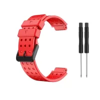22mm Porous Silicone Watch Strap with Screwdrivers Replacement Watch Band for Men Women Compatible with GARMIN Watch, Black