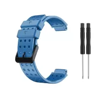 22mm Porous Silicone Watch Strap with Screwdrivers Replacement Watch Band for Men Women Compatible with GARMIN Watch, Black