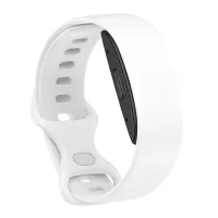 Silicone Replacement Watch Strap Butterfly Buckle Wrist Band for Amazon Halo 1st Generation - White