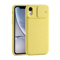 Soft TPU Phone Cover with Removable Lens Protective Shield for iPhone XR 6.1-inch - Yellow
