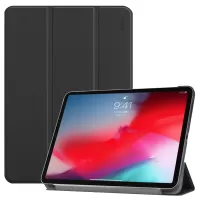ENKAY Tri-fold Stand Leather Smart Case for iPad Pro 11-inch (2018) [Support Apple Pencil Charge] - Black