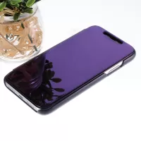 Plated Mirror Surface Leather Cover with Stand for iPhone XR 6.1 inch - Dark Blue