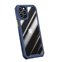 IPAKY Shock-Resistant Clear PC+TPU Phone Case for iPhone 12 Pro Max 6.7-inch - Blue