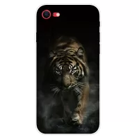 Pattern Printing Flexible High Quality TPU Phone Cover for iPhone 7/8/SE (2020)/SE (2022) - Brown Tiger
