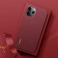 X-LEVEL TPU + PC Cloth Texture Phone Cover Case for iPhone 12/12 Pro - Red