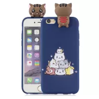 3D Cute Doll Patterned TPU Cell Phone Case for iPhone 6s / 6 4.7-inch - Cats