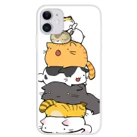 Pattern Printing Soft TPU Phone Cover for iPhone 12 Mini - Cute Animals