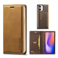 LC.IMEEKE LC-001 Series Leather Phone Cover Case for iPhone 12 mini - Brown