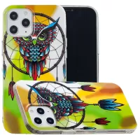 Newly Noctilucent Patterned IMD TPU Case Shell for iPhone 12 Pro Max 6.7 inch - Owl Dream Catcher