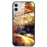 Pattern Printing Tempered Glass + TPU + PC Combo Phone Cover for iPhone 12 Pro/12 - Country Road