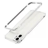 Screw Lock Backless Metal Frame Bumper Case with Lens Protector for iPhone 11 6.1 inch - Silver