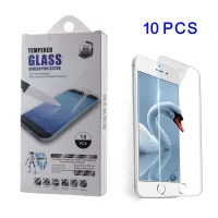 10Pcs/Set 0.3mm Tempered Glass Screen Protector Guard for iPhone 8 Plus 5.5-inch (Arc Edge)