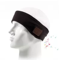 Sports Headband Wireless Bluetooth Headphone Hands-free Call Music Player with Mic - Black