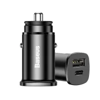 BASEUS PPS BS-C15C Smart Car Charger Type-C PD + USB Quick Charging Car Adapter - Black