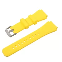 22mm Soft Silicone Sports Watch Strap Wrist Band Replacment for Samsung Gear S3 Frontier / S3 Classic - Yellow