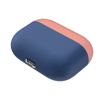 Detachable Silicone Airpods Protective Cover for Apple AirPods Pro - Dark Blue/Orange