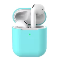 Soft Silicone Case for Apple AirPods with Wireless Charging Case (2019) - Cyan