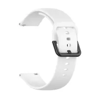 20mm Silicone Smart Watch Band for Samsung Galaxy Watch4 Classic 46mm 42mm/Galaxy Watch4 44mm 40mm/Galaxy Watch Active R500 - White