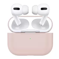 Flexible Silicone Case Front LED Visible Precise Cut-Out for Apple AirPods Pro - Pink Sand