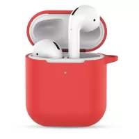 Silicone Case with Keychain for Apple AirPods with Charging Case (2019) - Red