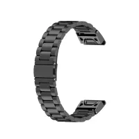 For Garmin Fenix 7X/6X/5X/3 HR Stainless Steel Watch Band Dual Color Wrist Strap Replacement - Black