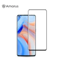 AMORUS 3D Full Size Curved Tempered Glass Full Glue Screen Film for Oppo Reno4 Pro 5G