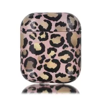 Water Transfer Printing PC Hard Case for Apple AirPods with Wireless Charging Case (2019)/AirPods with Charging Case (2016)/(2019) - Leopard