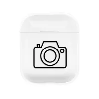 Clear PC Black Painting Printing Shell for Apple AirPods with Wireless Charging Case (2019) / AirPods with Charging Case (2019) (2016) - Camera