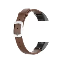Genuine Leather Watch Strap Wristband for Huawei Watch Band 4/Honor Band 5i - Brown