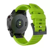 26mm Silicone Watch Strap for Garmin Fenix 7X/6X GPS/ 6X Pro Smart Watch Band Replacement - Green